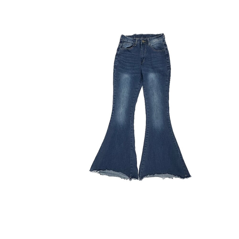 Unbranded Ultra Flare Women's size S Small Dark Wash Blue Denim Jeans